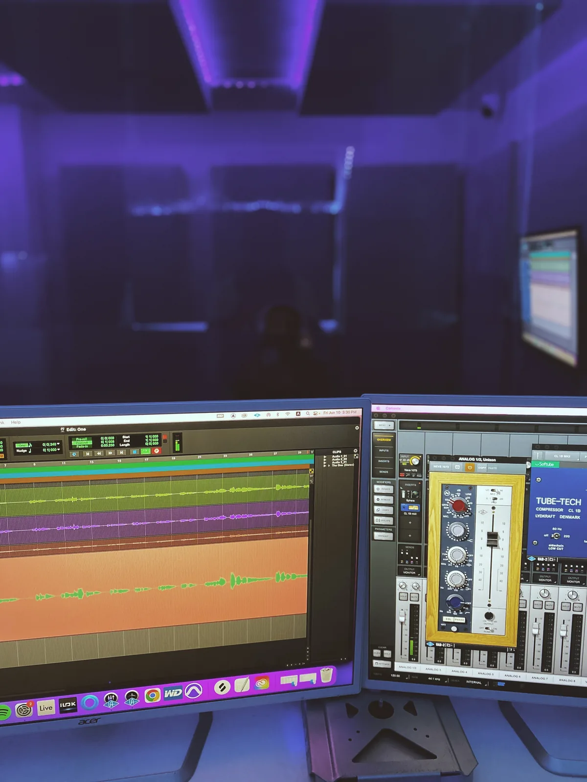 Inside the studio — a session in progress.